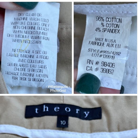 Theory Bermuda Cotton Chino Shorts Women Size 10 - Picture 7 of 14
